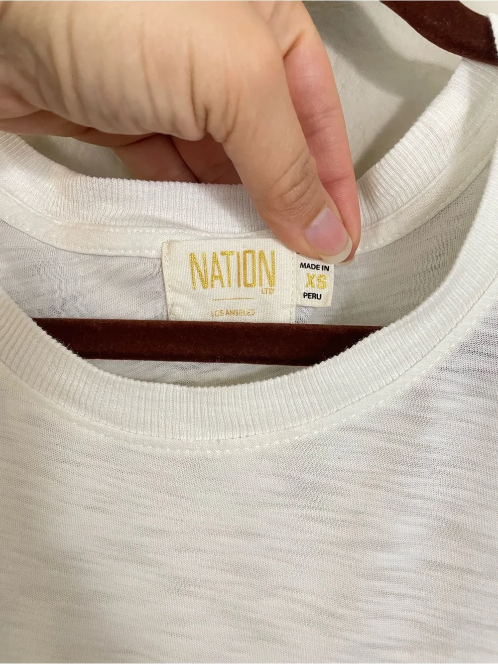 Nation LTD Off White Romy Puff Long Sleeve Pima Cotton Crewneck Top Size XS - Picture 4 of 9